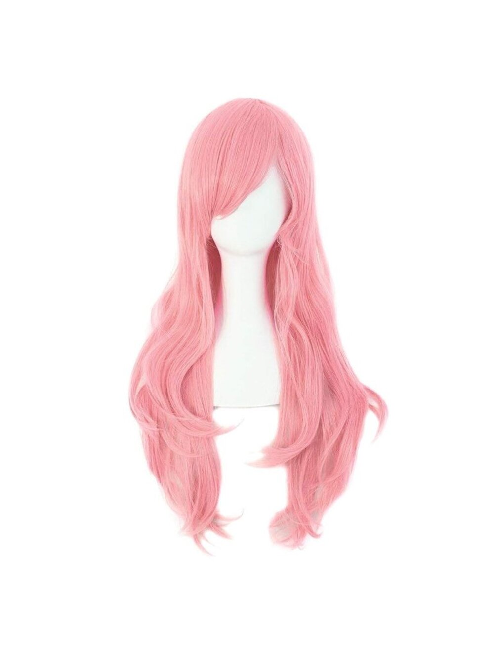 Women's Pink 28" 70cm Long Curly Ends Costume Cosplay Modern Hair Wig
